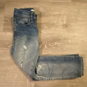 Distressed boys jeans karate cut